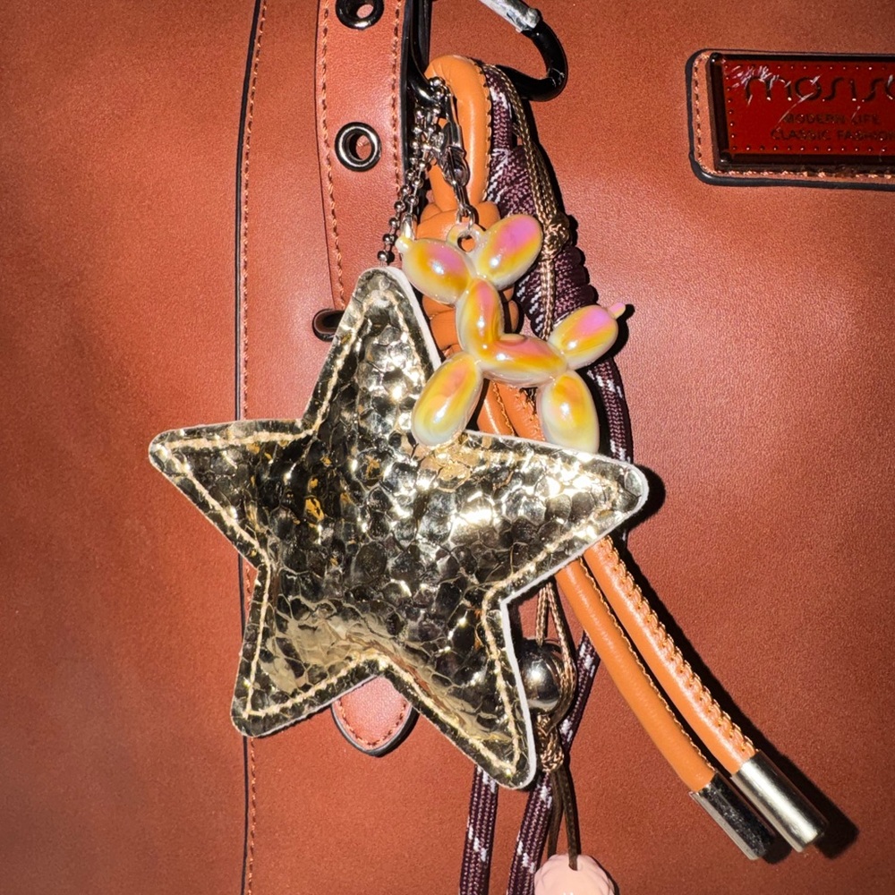Elegant Gold Star Bag Charm